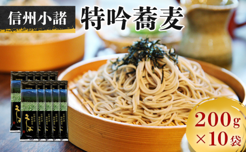 そば 信州小諸特吟蕎麦 200g×10袋 20人前 蕎麦 長野 お土産 ご当地 お取り寄せ ソバ 麺 101099 - 長野県小諸市