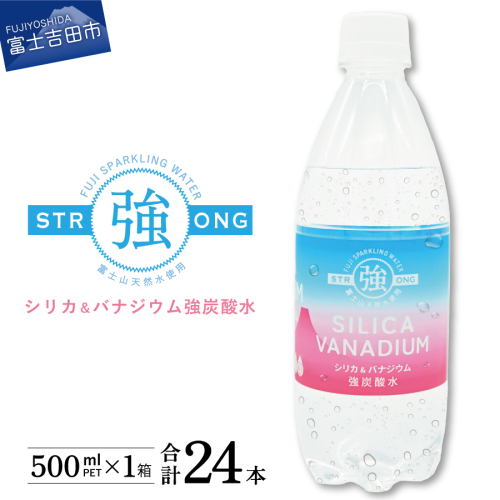 シリカ＆バナジウム強炭酸水PET500ml×1箱(24本入)友桝飲料  1017967 - 山梨県富士吉田市