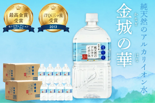ミネラルウォーター 金城の華 1L 12本入 2箱 飲料水 水 アルカリイオン水 【043_1839】 1035508 - 島根県浜田市