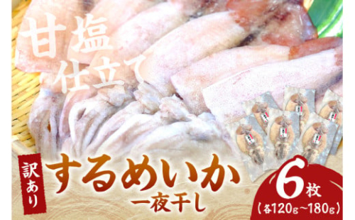 【訳あり】するめいか一夜干し 6～7枚 計900g 魚介類 いか するめいか 一夜干し 加工品 おつまみ 訳あり 【136_1988】 1035510 - 島根県浜田市