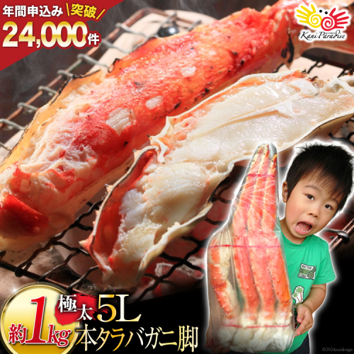 本 タラバガニ 脚 ボイル済 約1kg 極太5Lサイズ [カネダイ 宮城県 気仙沼市 20564323] カニ かに 蟹 たらばがに たらば蟹 タラバ蟹 たらば タラバ ボイル 106266 - 宮城県気仙沼市