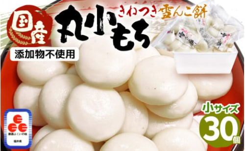 【年末限定返礼品】雪んこ餅 丸小もち 杵つき 計900g（30g × 30個 ）国産 正月 ご馳走【小さいサイズ 雑煮 御馳走 添加物不使用 少量 食べきり】【2025年12月上旬以降順次発送】 [e26-a007]