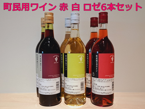 十勝ワイン　町民用シリーズ6本セット(赤・白・ロゼ　各2本)【B001-12-2】 1071344 - 北海道池田町
