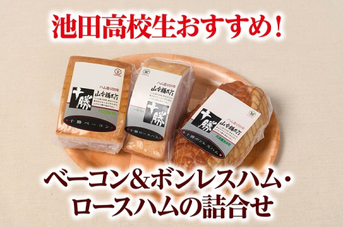 ベーコン＆ボンレスハム・ロースハムの詰合せ【A011-7-2】 1073867 - 北海道池田町