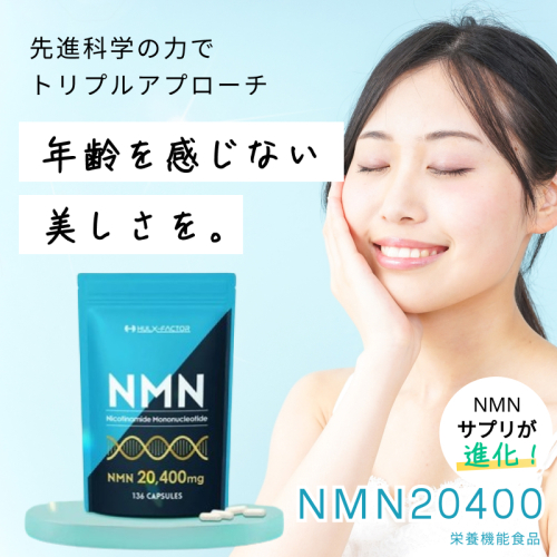 ハルクファクター NMN 20400mg 大容量 34日分 エイジングケア サプリメント 抗酸化 ビタミンC サプリ レスベラトロール プラセンタ アスタキサンチン マルチビタミン 栄養機能食品 国産 人気 美容   1079019 - 岐阜県池田町