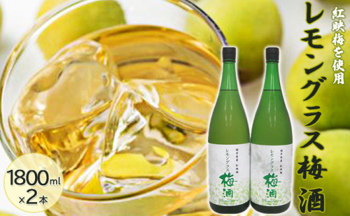 福井県産 紅映梅を使用した レモングラス梅酒(1800ml)2本セット お酒 洋酒 リキュール リキュール類 1093912 - 福井県若狭町