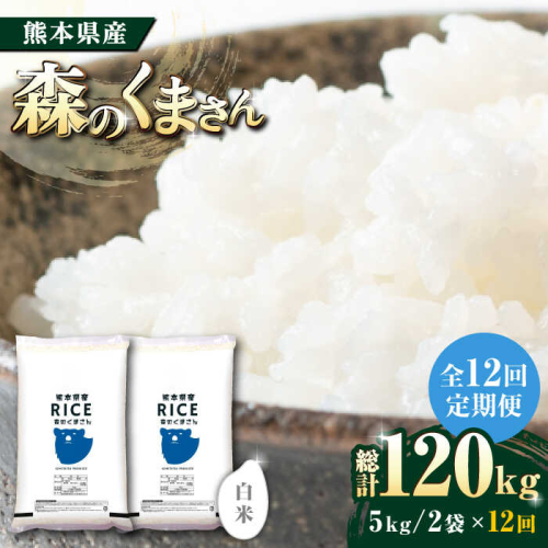《 新米先行予約 》【全12回定期便】2025年10月より順次発送   森のくまさん 白米 10kg(5kg×2袋)【有限会社  農産ベストパートナー】 [ZBP081] 1104051 - 熊本県山鹿市