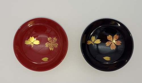 川連漆器　ぐいのみ　桜ペア[B3-5701] 1108727 - 秋田県湯沢市