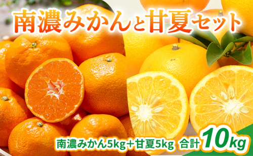 南濃みかんと甘夏セット 10kg みかん 甘夏 みかん あまなつ  果物 柑橘類 フルーツ フルーツ詰め合わせ 食べ比べ 酸味 コク 味が濃い  1112960 - 岐阜県海津市