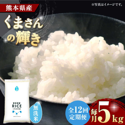 《 新米先行予約 》【12回定期便】2025年10月より順次発送  くまさんの輝き 無洗米 5kg【有限会社  農産ベストパートナー】 [ZBP112] 1115732 - 熊本県山鹿市