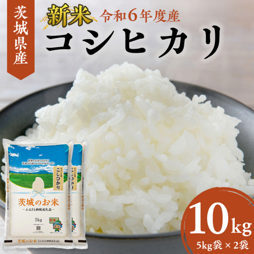 【 令和6年産 】 茨城県産 コシヒカリ 10kg ( 5kg × 2袋 ) 米 お米 コメ 白米 こしひかり 茨城県 精米 新生活 応援 [DK002ci] 1123749 - 茨城県筑西市