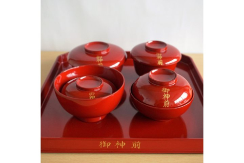 川連漆器　御神前　膳椀組[F5606] 1123855 - 秋田県湯沢市