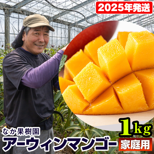 【2026年発送】なか果樹園 家庭用 アーウィンマンゴー1kg 1129977 - 沖縄県南風原町