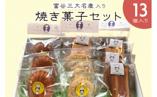 富谷三大名産入り焼き菓子セット (13個入り)｜焼菓子 マドレーヌ クッキー フィナンシェ 洋菓子 スイーツ ブルーベリー はちみつ 名産 銘菓 ニンナ・ナンナ [0204] 1142799 - 宮城県富谷市