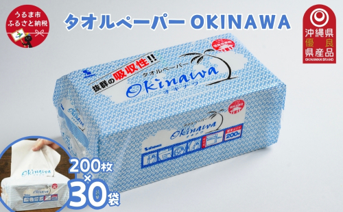 ペーパータオル吸水性抜群！タオルペーパー「OKINAWA」 1144888 - 沖縄県うるま市