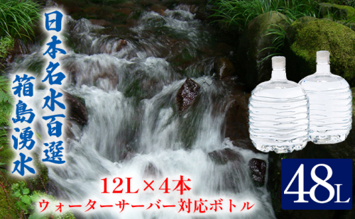 群馬の名水 箱島湧水 エアL  12L×4本 ウォーターサーバー 対応ボトル(2本×2回) 飲料 ドリンク 飲料類 水 ミネラルウォーター 名水 天然水  114805 - 群馬県東吾妻町