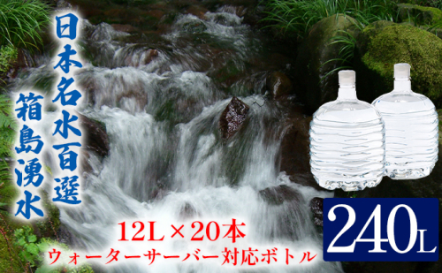 群馬の名水 箱島湧水エア L  12L×20本 ウォーターサーバー 対応ボトル(2本×10回) 飲料 ドリンク 飲料類 水 ミネラルウォーター 名水 天然水  114809 - 群馬県東吾妻町