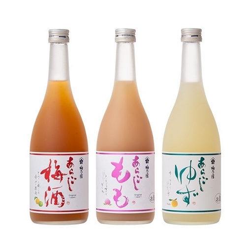 大人気 リキュール の 3本 セット SG-45 （あらごし梅酒・もも・ゆず 720ml 各1本 ） ／ 梅乃宿酒造 お酒 リキュール ギフト 人気 メーカー直送 デザート 国産 奈良県 葛城市 1148396 - 奈良県葛城市