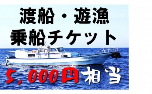 【渡船・遊漁】乗船チケット 5000円相当 115190 - 島根県海士町
