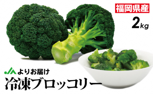 【2026年3月より発送】福岡県産 冷凍ブロッコリー2kg（1kg×2袋）[F2257a] 115287 - 福岡県福津市