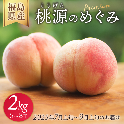 ◆2025年夏発送◆桃源のめぐみ ～産直・桃・約2kg～ ※離島への配送不可 ※2025年7月上旬～9月上旬頃に順次発送予定 1157404 - 福島県国見町