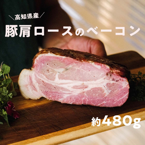 高知県産 ゆず豚or栗豚のベーコン（約480g）無添加 ブロック 高級 燻しベーコン 熟成 おつまみ 冷凍 ブランド 豚肉 1166689 - 高知県日高村