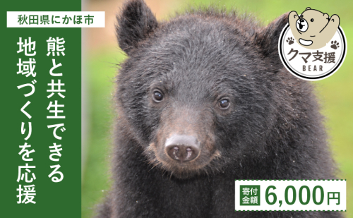 《クマといい距離プロジェクト》寄附のみ6,000円 1177074 - 秋田県にかほ市