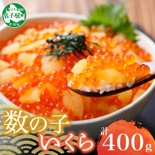 【年末配送可能 10月まで受付延長！】2530. 数の子・いくら醤油漬け 100g前後 4パック 計400g いくら イクラ 魚卵 海鮮 海鮮丼 送料無料 北海道 弟子屈町 117923 - 北海道弟子屈町