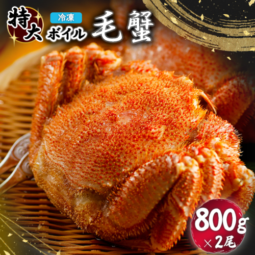 冷凍ボイル毛蟹 800g×2尾【7101101】 1212730 - 北海道恵庭市