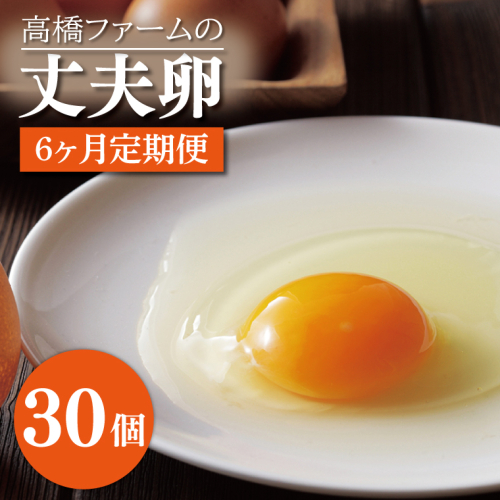 AQ012 【6ヶ月定期便】高橋ファームの丈夫卵30個入り 1213850 - 栃木県益子町