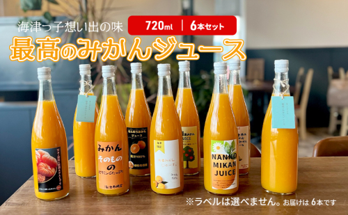 海津っ子の想い出の味 最高のみかんジュース 6本セット 果汁飲料 野菜飲料 1229079 - 岐阜県海津市