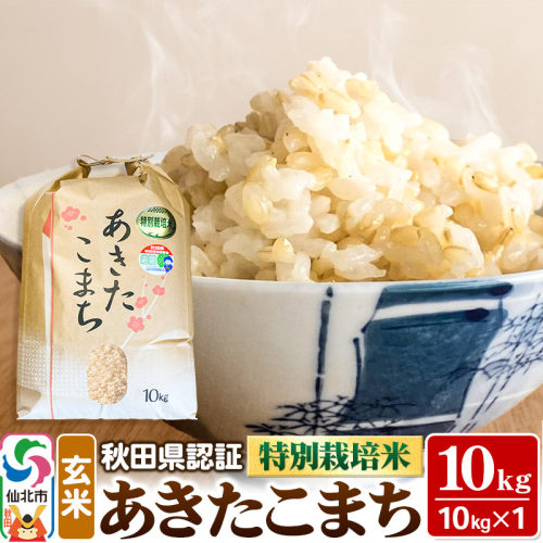 令和6年産 秋田県認証 特別栽培米 あきたこまち（玄米）10kg×1袋 米 1237314 - 秋田県仙北市