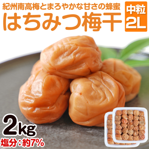 はちみつ梅干し(紀州南高梅)2kg 中粒 2L 和歌山県産 1237361 - 和歌山県御坊市