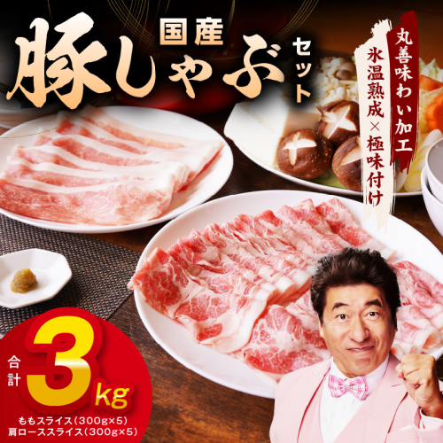 国産 豚しゃぶ セット 3kg（ももスライス／肩ローススライス）【氷温熟成×極味付け 豚肉 小分け 普段使い 野菜炒め しゃぶしゃぶ】 mrz0033 1237626 - 大阪府泉佐野市