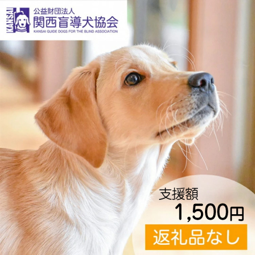 【返礼品相当額で盲導犬の育成を支援】支援額1,500円(記念品なし) 寄附のみ 返礼品なし 応援 寄附 支援 ※5,000円単位でご寄附いただけます。 1238089 - 京都府亀岡市