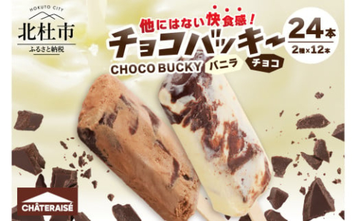 【シャトレーゼ】チョコバッキーバニラ＆チョコ詰合せ24本入　シャトレーゼ チョコバッキー 24本入り アイス 詰め合わせ セット バニラ＆チョコ バニラ チョコ 2種類 チョコ好き デザート おすすめ 人気 山梨県 北杜市