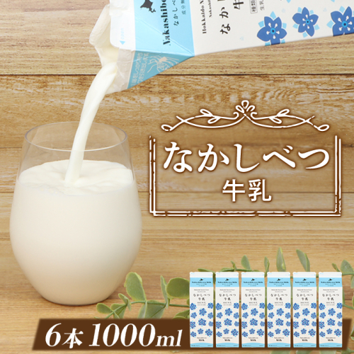 北海道なかしべつ牛乳 1L×６本【1402601】 1242697 - 北海道中標津町