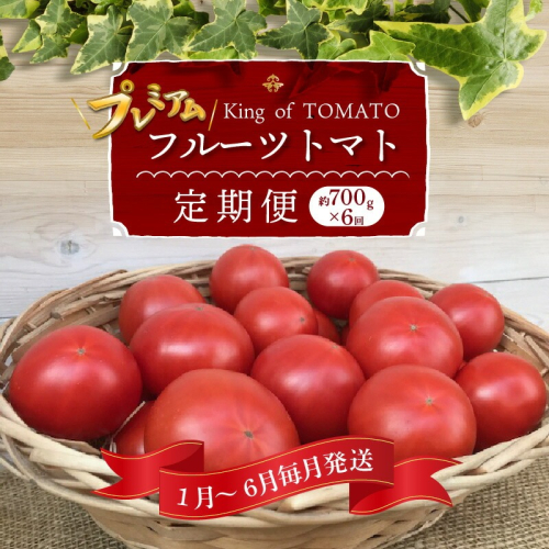1月～6月毎月発送　プレミアムフルーツトマトの定期便　約700g×6回コース　H004-171 1244601 - 愛知県碧南市