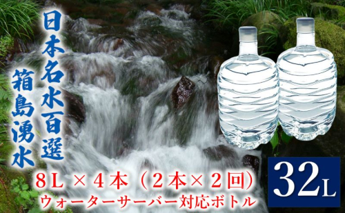 群馬の名水 箱島湧水 エア8L 計4本(2本×2回)ウォーターサーバー 対応ボトル 飲料 ドリンク 飲料類 水 ミネラルウォーター 名水 天然水 飲み物 産地直送 1262231 - 群馬県東吾妻町
