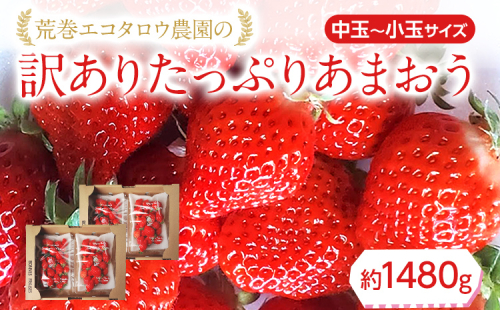 荒巻エコタロウ農園のたっぷりあまおう約320g×4パック BJ02
 128266 - 福岡県大木町