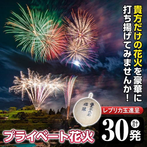 No.669 《数量限定》プライベート花火(計30発・レプリカ玉進呈)打揚場所・日時は応相談!【太洋花火】 128290 - 鹿児島県日置市