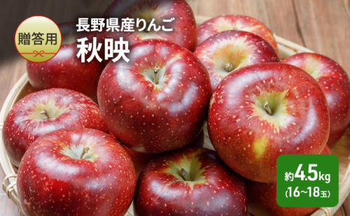 りんご 先行予約 長野 贈答用 リンゴ 秋映 約4.5kg（16～18玉） 産地直送 ギフト プレゼント 贈答 贈答品 贈り物 フルーツ 果物 デザート あきばえ 秋 旬 信州 長野県 長野県産 2024 2024年 予約 令和6年度発送 1293333 - 長野県駒ヶ根市