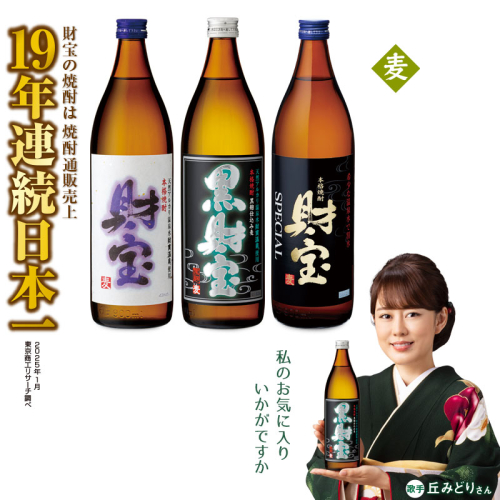 A1-22514／麦焼酎 飲み比べセット 5合瓶 3種3本セット 1293856 - 鹿児島県垂水市