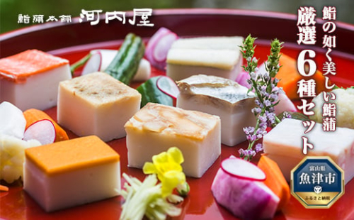 鮨の如く美しい鮨蒲 厳選6種 ｜ かまぼこ 蒲鉾 カマボコ セット 富山 贈り物 魚貝類 かまぼこ 練り製品 練り物 練り物 ※北海道・沖縄・離島への配送不可 1306054 - 富山県魚津市