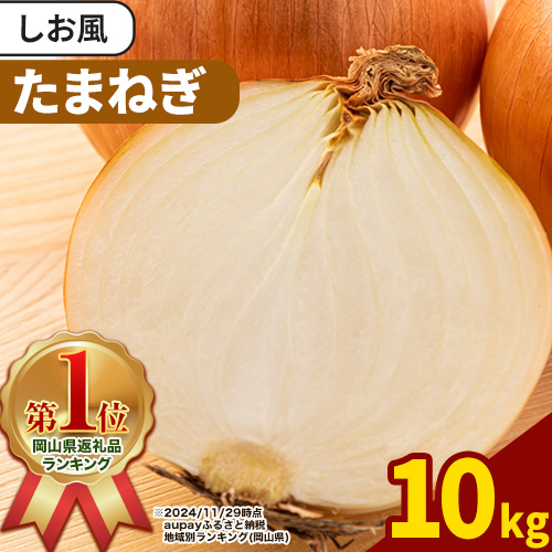 【2025年先行予約分】しお風たまねぎ 約10kg《6月上旬-6月末頃出荷》 玉ねぎ たまねぎ 野菜 青果物 岡山県 笠岡市 1309485 - 岡山県笠岡市