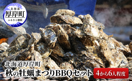 北海道 厚岸町 秋の 牡蠣まつり BBQセット (4から6人程度) 体験チケット 1312640 - 北海道厚岸町