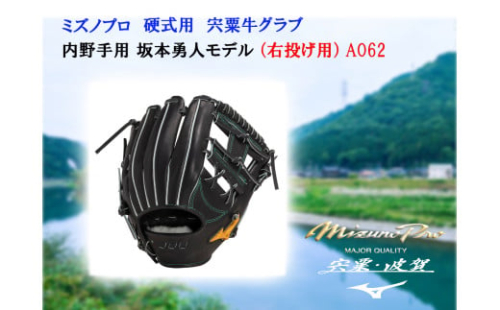 AO62　ミズノプロ 硬式用 宍粟牛 グラブ 内野手用 坂本勇人 モデル（ 右投げ用 ）  【 野球 グローブ 内野  受注生産 Mizuno Pro 美津濃 右利き 】 1312895 - 兵庫県宍粟市