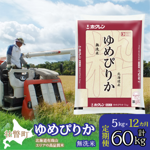 【令和6年産 1年定期配送】（無洗米5kg）ホクレンゆめぴりか SBTD061 1318427 - 北海道壮瞥町