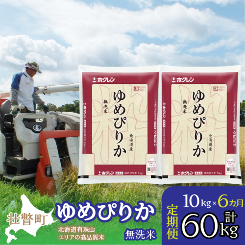 【令和6年産 6ヶ月定期配送】（無洗米10kg）ホクレンゆめぴりか（無洗米5kg×2袋） SBTD064 1318430 - 北海道壮瞥町