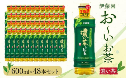 お～いお茶　濃い茶600ml　48本セット　［おーいお茶 ペットボトル ケース 箱 伊藤園 静岡］ 1319026 - 静岡県御前崎市